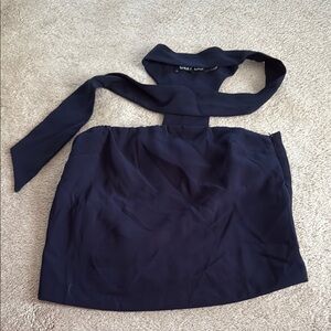 GREY LAB Navy Crop Top